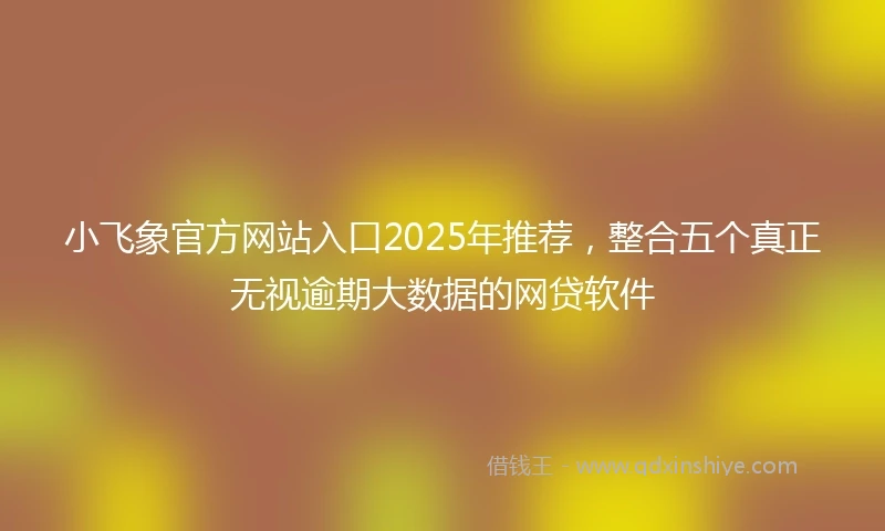 小飞象官方网站入口2025年推荐，整合五个真正无视逾期大数据的网贷软件