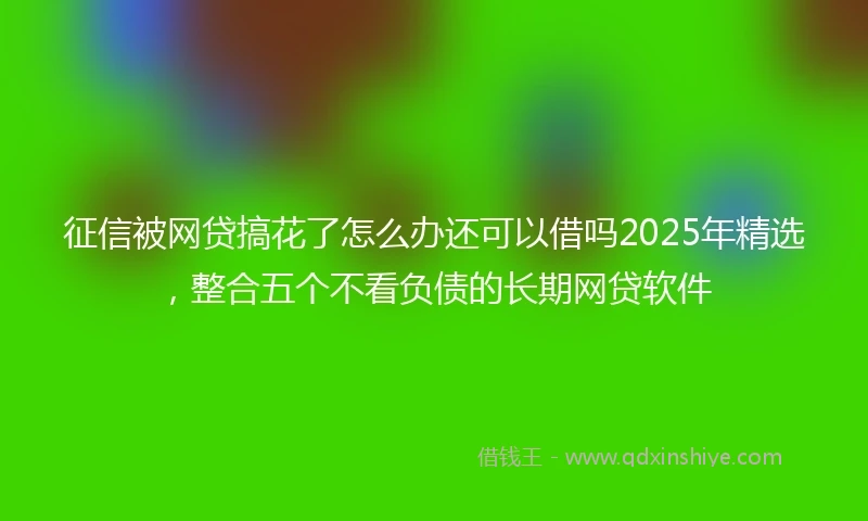征信被网贷搞花了怎么办还可以借吗2025年精选，整合五个不看负债的长期网贷软件