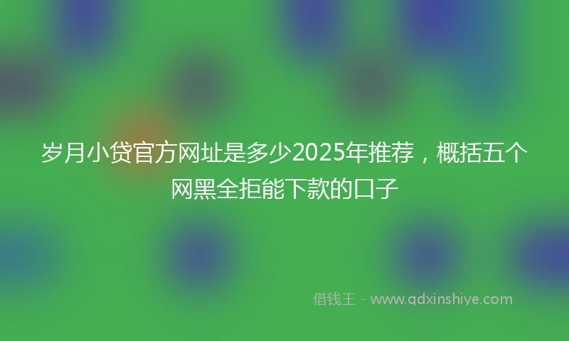 岁月小贷官方网址是多少2025年推荐，概括五个网黑全拒能下款的口子
