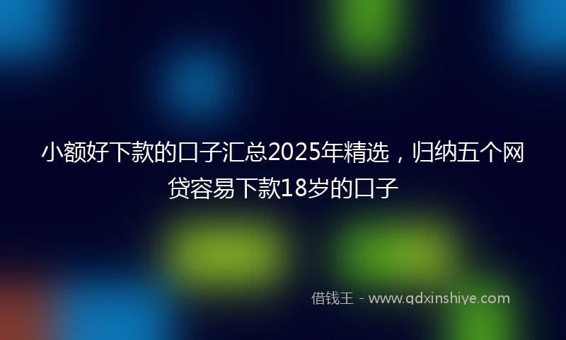 小额好下款的口子汇总2025年精选，归纳五个网贷容易下款18岁的口子