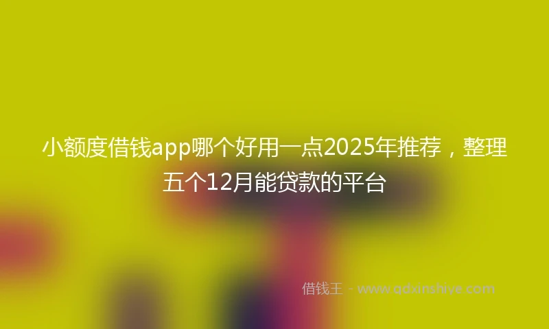 小额度借钱app哪个好用一点2025年推荐，整理五个12月能贷款的平台