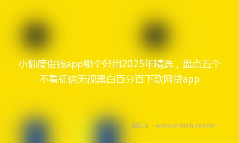 小额度借钱app哪个好用2025年精选，盘点五个不看征信无视黑白百分百下款网贷app