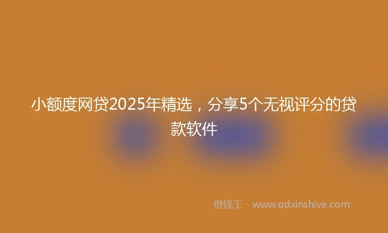 小额度网贷2025年精选，分享5个无视评分的贷款软件