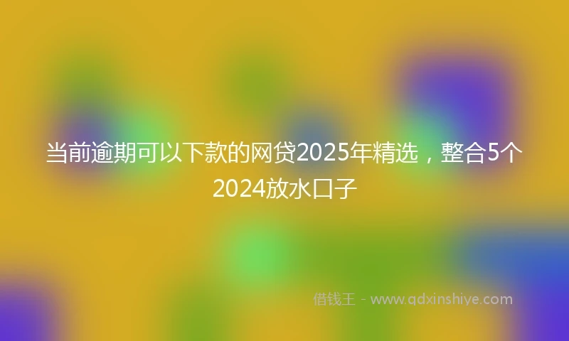 当前逾期可以下款的网贷2025年精选，整合5个2024放水口子