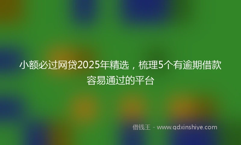 小额必过网贷2025年精选，梳理5个有逾期借款容易通过的平台