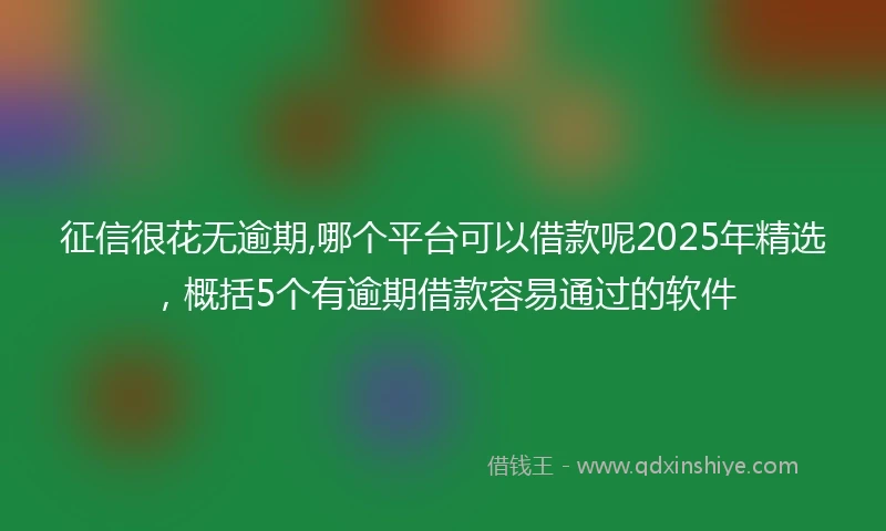 征信很花无逾期,哪个平台可以借款呢2025年精选，概括5个有逾期借款容易通过的软件