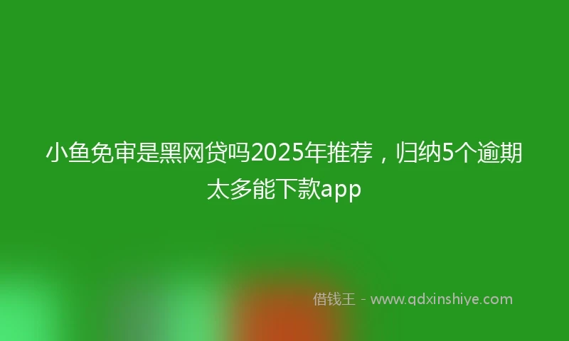 小鱼免审是黑网贷吗2025年推荐，归纳5个逾期太多能下款app