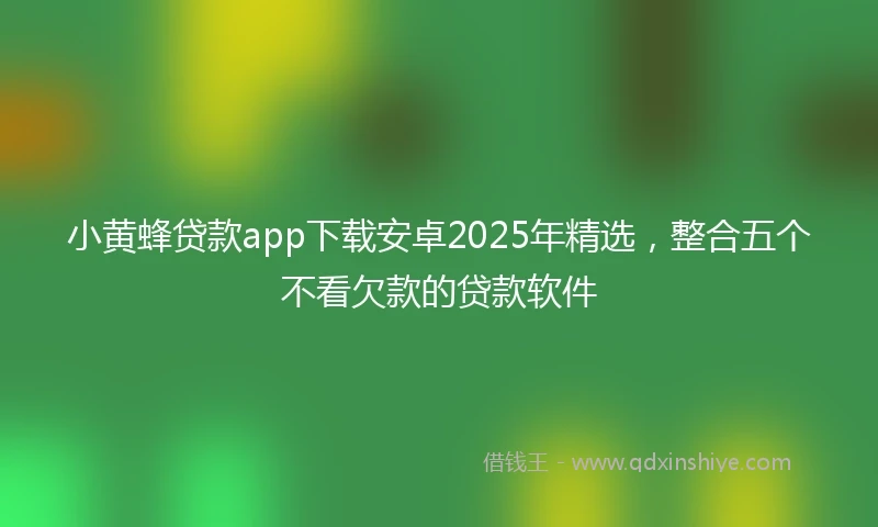 小黄蜂贷款app下载安卓2025年精选，整合五个不看欠款的贷款软件