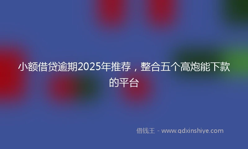 小额借贷逾期2025年推荐，整合五个高炮能下款的平台