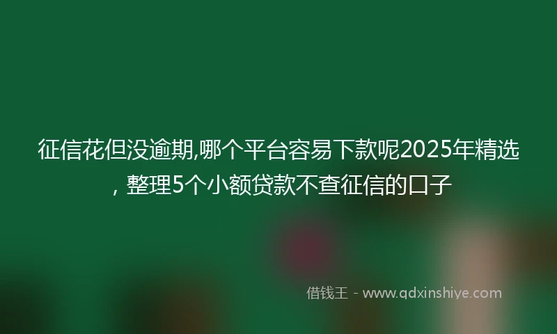 征信花但没逾期,哪个平台容易下款呢2025年精选，整理5个小额贷款不查征信的口子