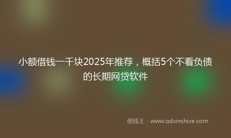 小额借钱一千块2025年推荐，概括5个不看负债的长期网贷软件