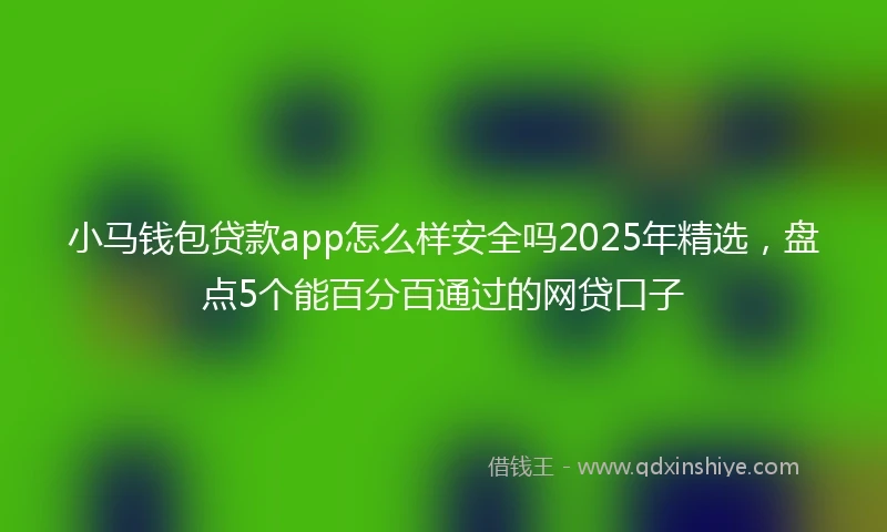 小马钱包贷款app怎么样安全吗2025年精选，盘点5个能百分百通过的网贷口子