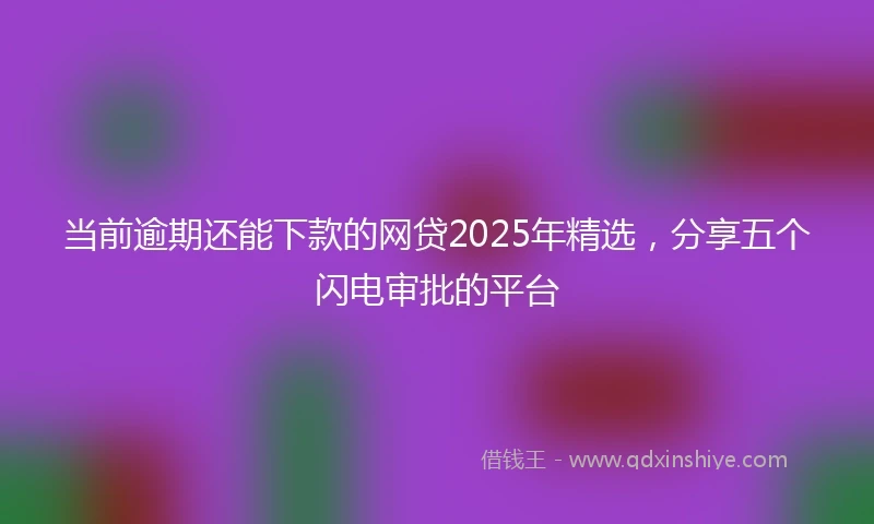 当前逾期还能下款的网贷2025年精选，分享五个闪电审批的平台