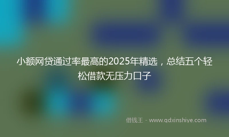 小额网贷通过率最高的2025年精选，总结五个轻松借款无压力口子