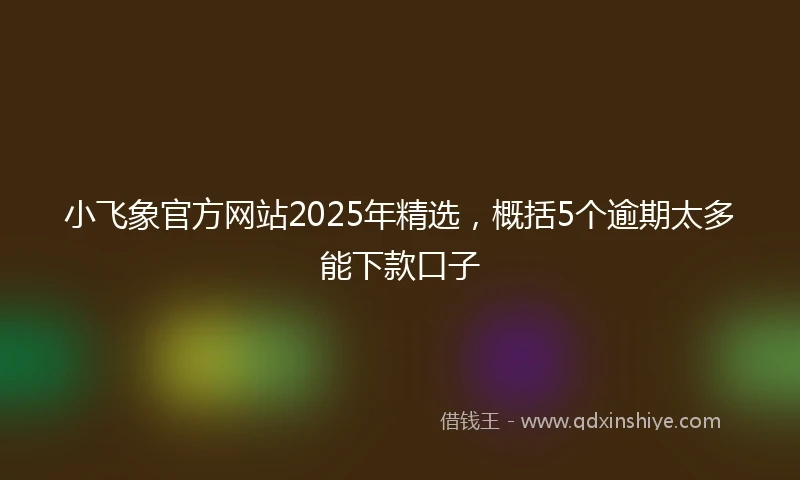 小飞象官方网站2025年精选,概括5个逾期太多能下款口子
