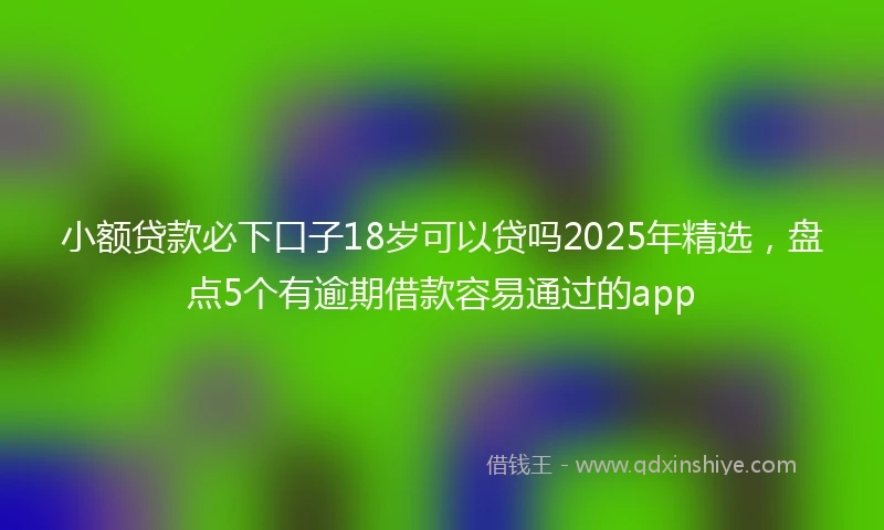 小额贷款必下口子18岁可以贷吗2025年精选，盘点5个有逾期借款容易通过的app