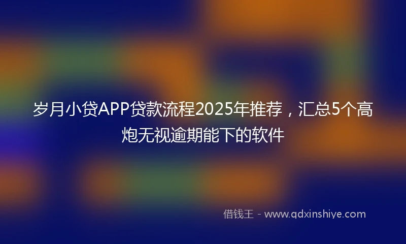 岁月小贷APP贷款流程2025年推荐，汇总5个高炮无视逾期能下的软件