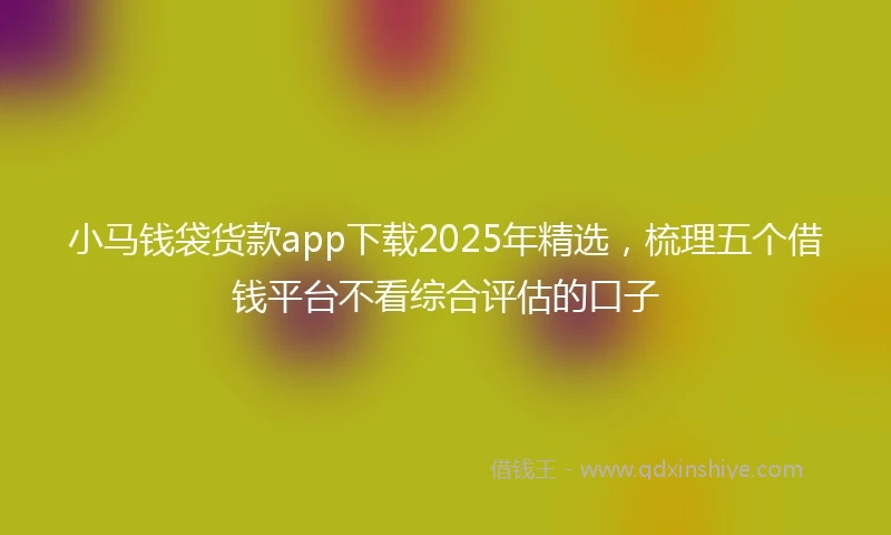 小马钱袋货款app下载2025年精选，梳理五个借钱平台不看综合评估的口子