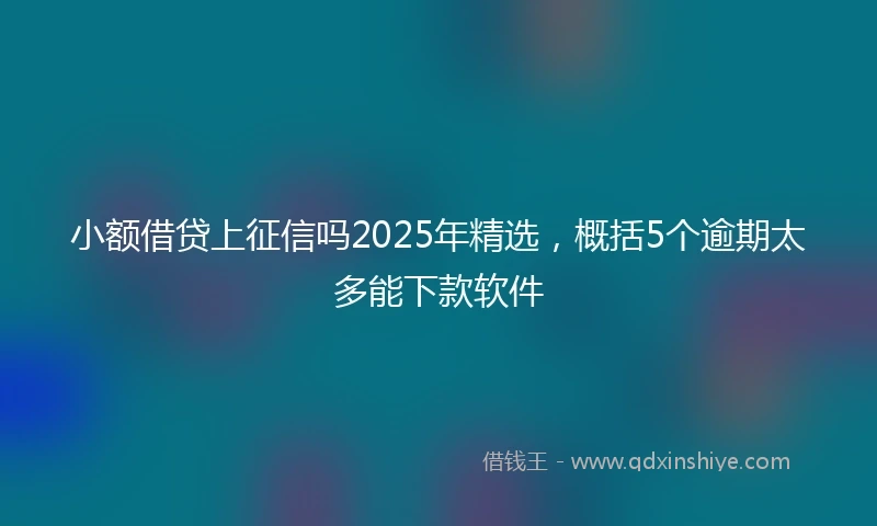 小额借贷上征信吗2025年精选，概括5个逾期太多能下款软件