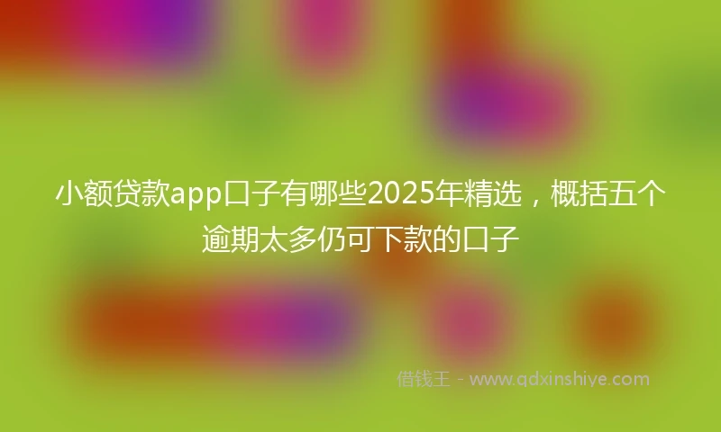 小额贷款app口子有哪些2025年精选，概括五个逾期太多仍可下款的口子