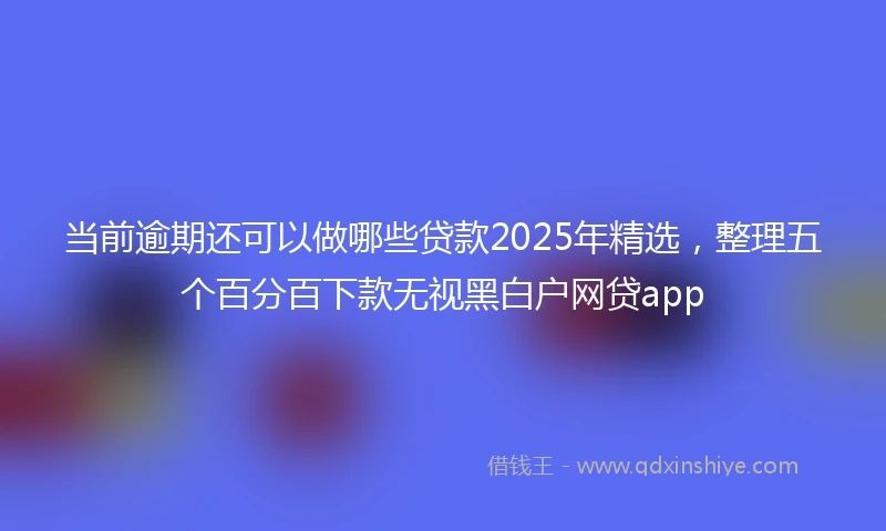 当前逾期还可以做哪些贷款2025年精选，整理五个百分百下款无视黑白户网贷app
