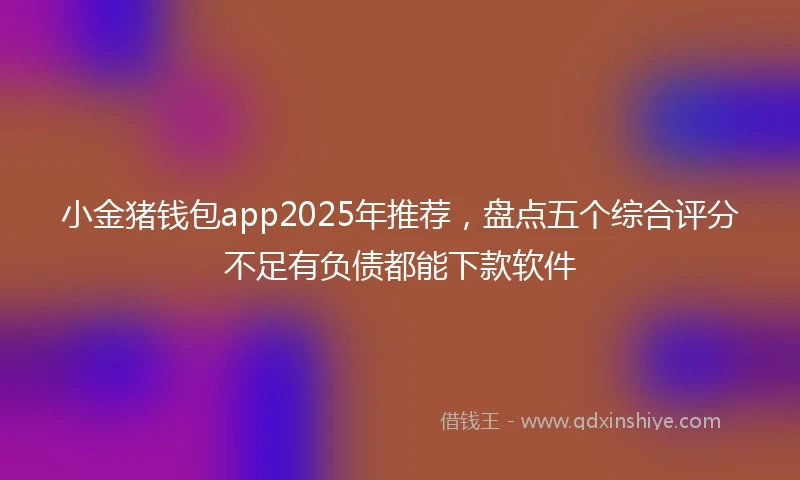 小金猪钱包app2025年推荐，盘点五个综合评分不足有负债都能下款软件