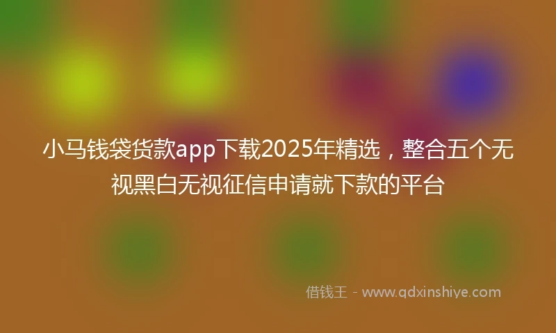 小马钱袋货款app下载2025年精选，整合五个无视黑白无视征信申请就下款的平台