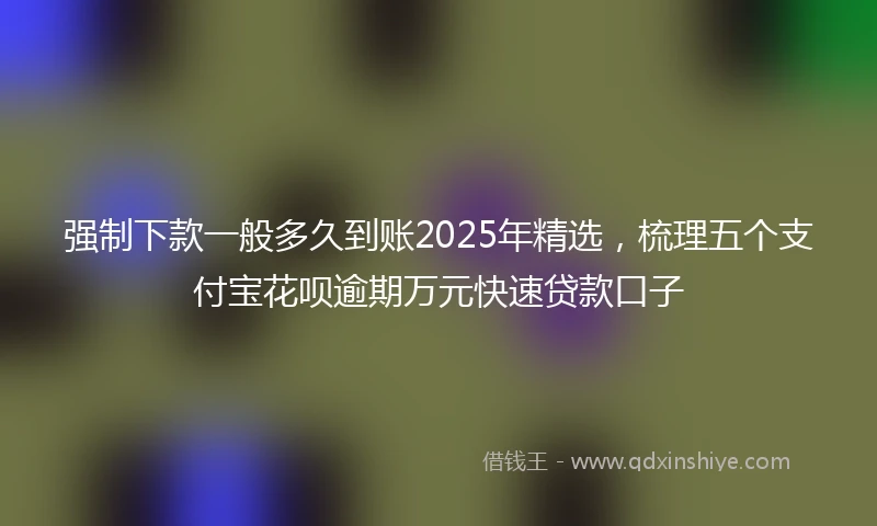 强制下款一般多久到账2025年精选，梳理五个支付宝花呗逾期万元快速贷款口子