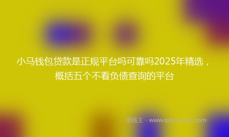 小马钱包贷款是正规平台吗可靠吗2025年精选，概括五个不看负债查询的平台