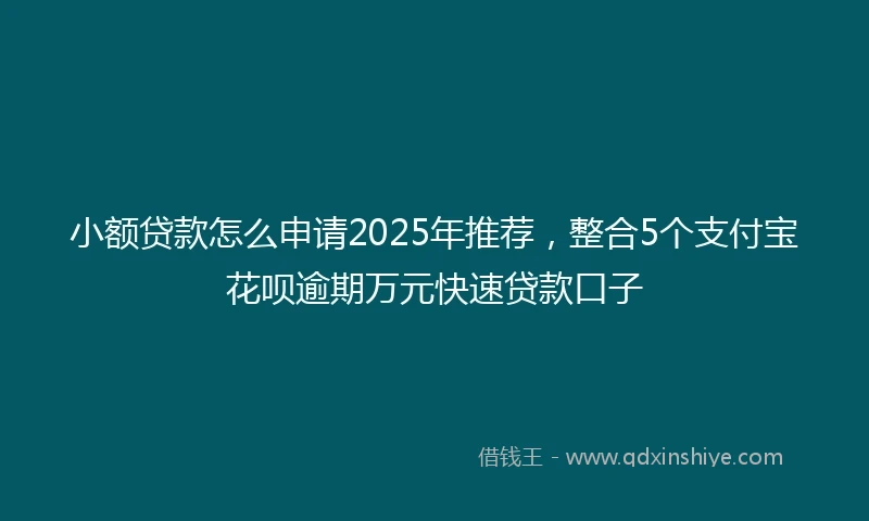 小额贷款怎么申请2025年推荐，整合5个支付宝花呗逾期万元快速贷款口子