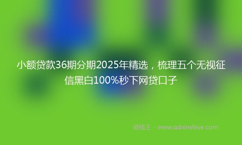小额贷款36期分期2025年精选，梳理五个无视征信黑白100%秒下网贷口子