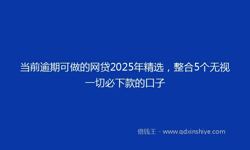 当前逾期可做的网贷2025年精选，整合5个无视一切必下款的口子