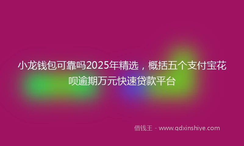 小龙钱包可靠吗2025年精选，概括五个支付宝花呗逾期万元快速贷款平台