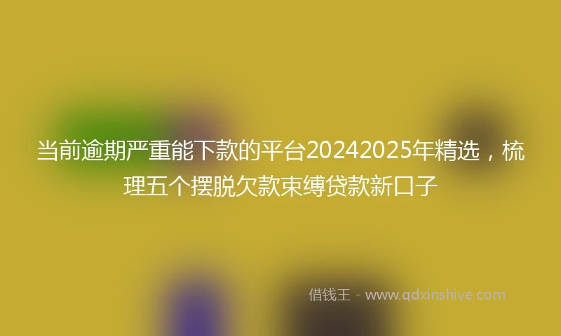 当前逾期严重能下款的平台20242025年精选，梳理五个摆脱欠款束缚贷款新口子