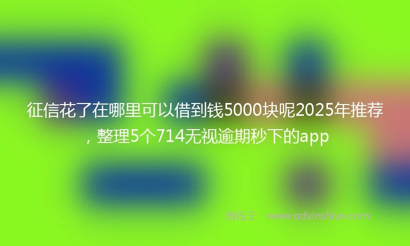 征信花了在哪里可以借到钱5000块呢2025年推荐，整理5个714无视逾期秒下的app