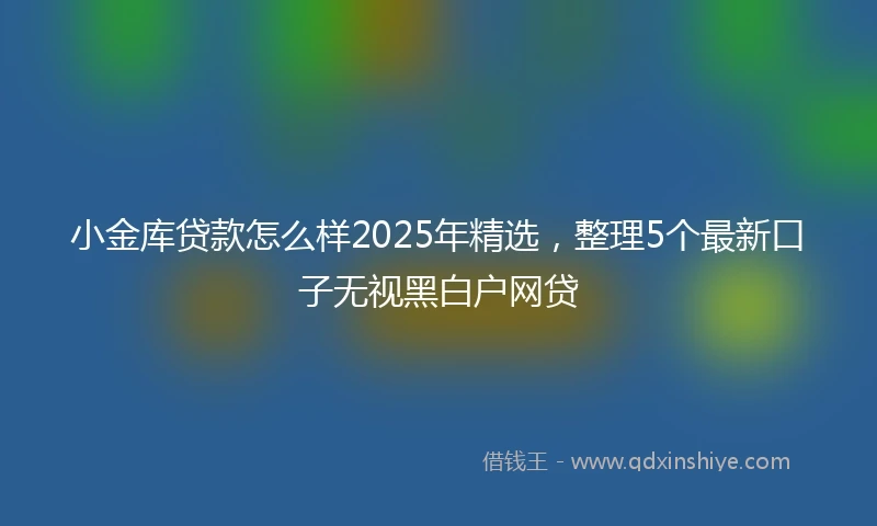 小金库贷款怎么样2025年精选，整理5个最新口子无视黑白户网贷