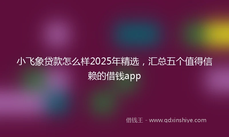 小飞象贷款怎么样2025年精选，汇总五个值得信赖的借钱app