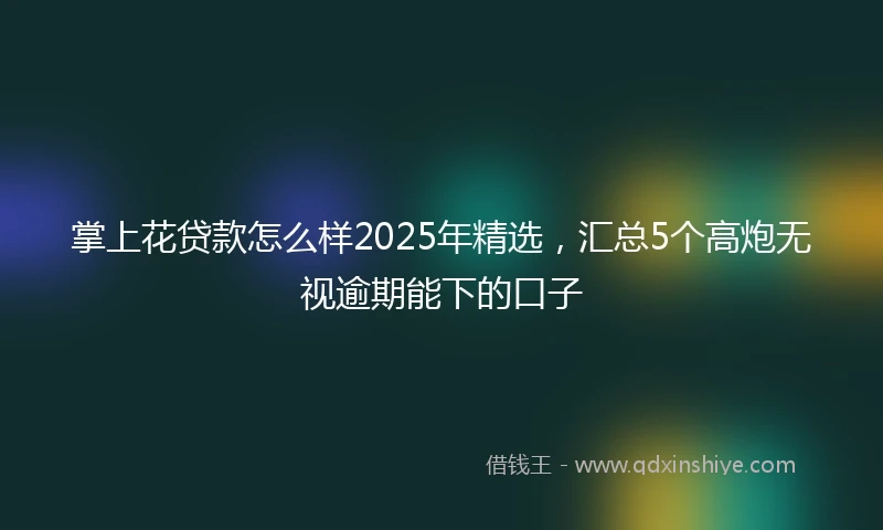 掌上花贷款怎么样2025年精选，汇总5个高炮无视逾期能下的口子