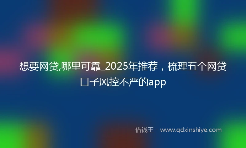 想要网贷,哪里可靠_2025年推荐，梳理五个网贷口子风控不严的app