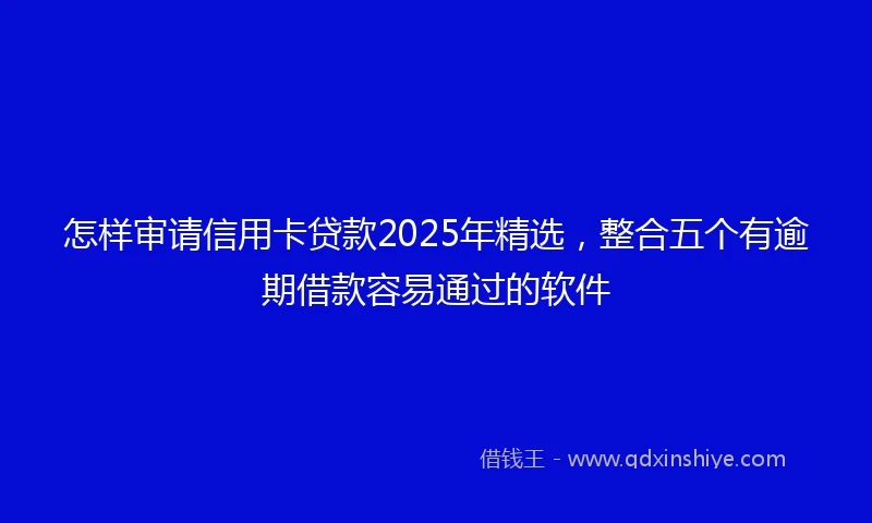 怎样审请信用卡贷款2025年精选，整合五个有逾期借款容易通过的软件