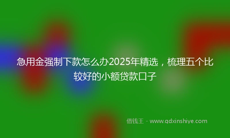 急用金强制下款怎么办2025年精选，梳理五个比较好的小额贷款口子
