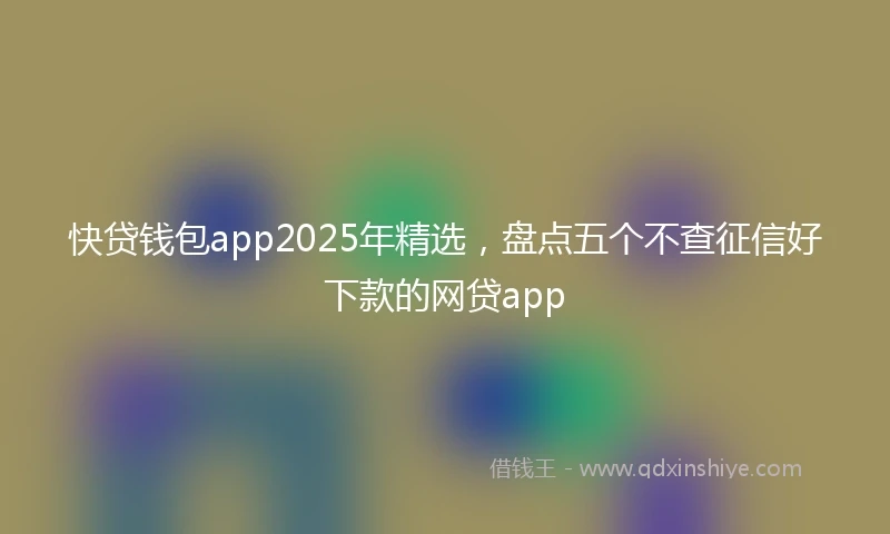 快贷钱包app2025年精选，盘点五个不查征信好下款的网贷app