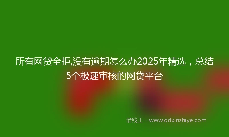 所有网贷全拒,没有逾期怎么办2025年精选,总结5个极速审核的网贷平台