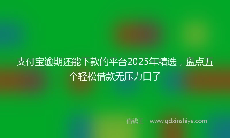 支付宝逾期还能下款的平台2025年精选，盘点五个轻松借款无压力口子