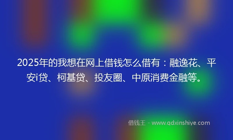 2025年的我想在网上借钱怎么借有：融逸花、平安i贷、柯基贷、投友圈、中原消费金融等。
