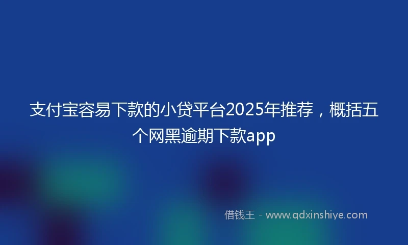 支付宝容易下款的小贷平台2025年推荐，概括五个网黑逾期下款app