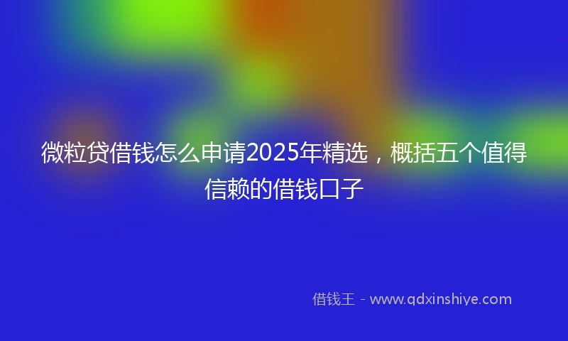 微粒贷借钱怎么申请2025年精选，概括五个值得信赖的借钱口子