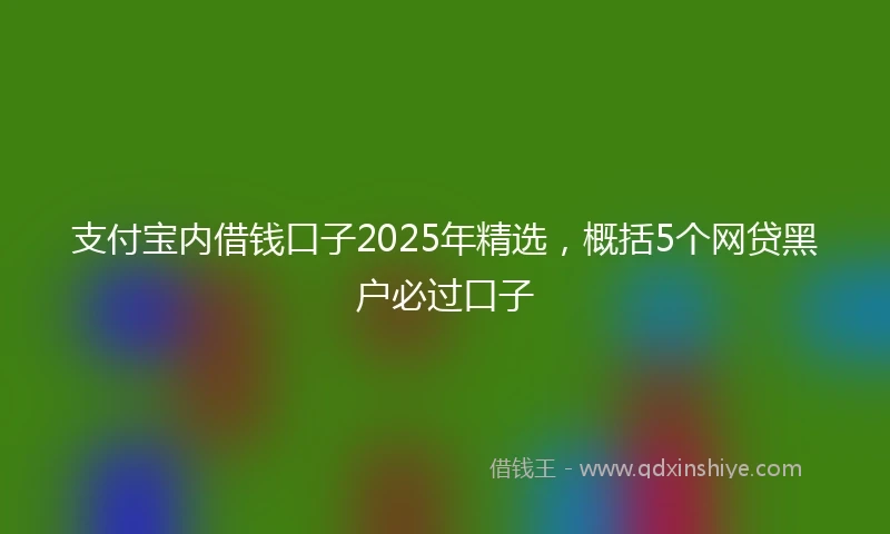 支付宝内借钱口子2025年精选，概括5个网贷黑户必过口子