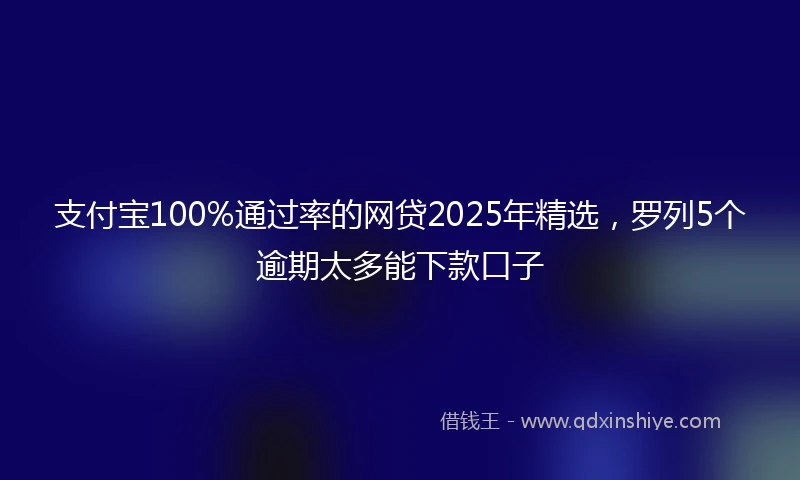 支付宝100%通过率的网贷2025年精选，罗列5个逾期太多能下款口子
