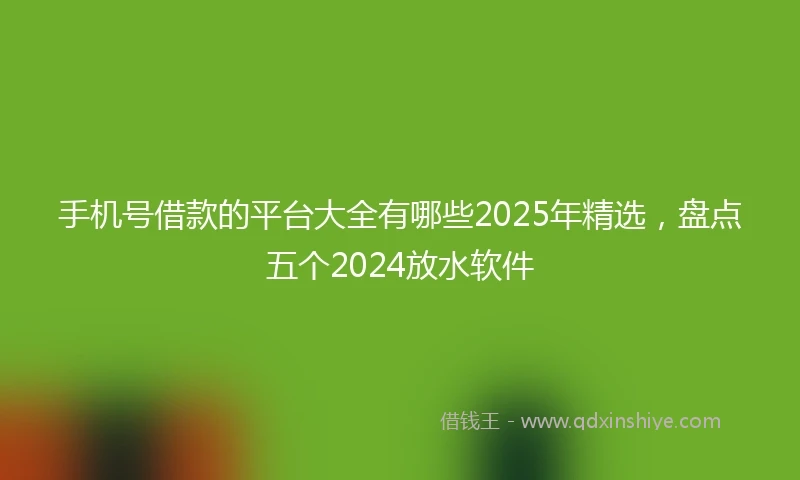 手机号借款的平台大全有哪些2025年精选，盘点五个2024放水软件